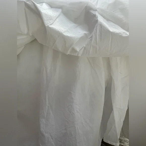 NWT Banana Republic White Lined A-Line Maxi Dress Pockets Adjustable Straps Sz S - Picture 7 of 9